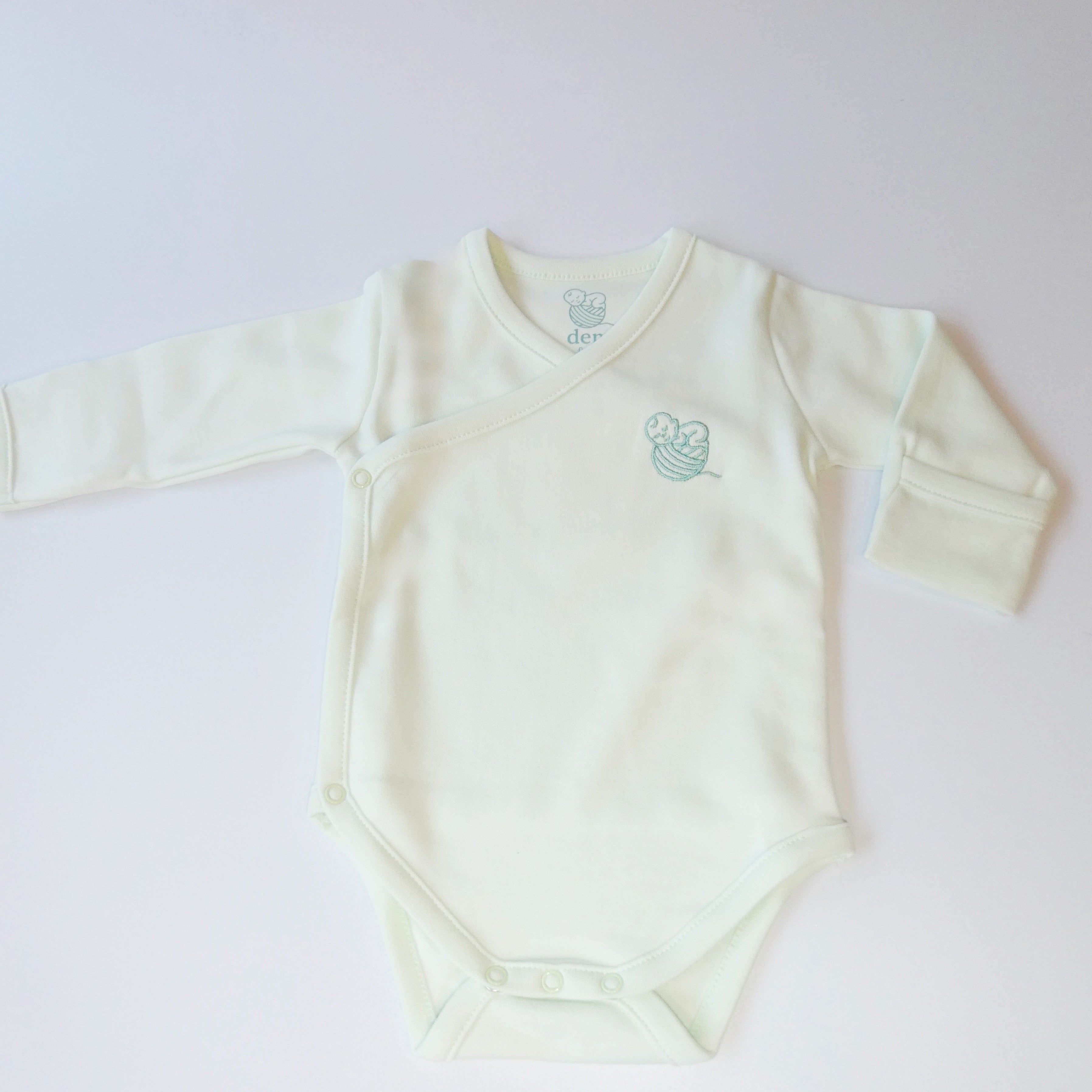 Wickelbody Langarm – Sanfte Linie