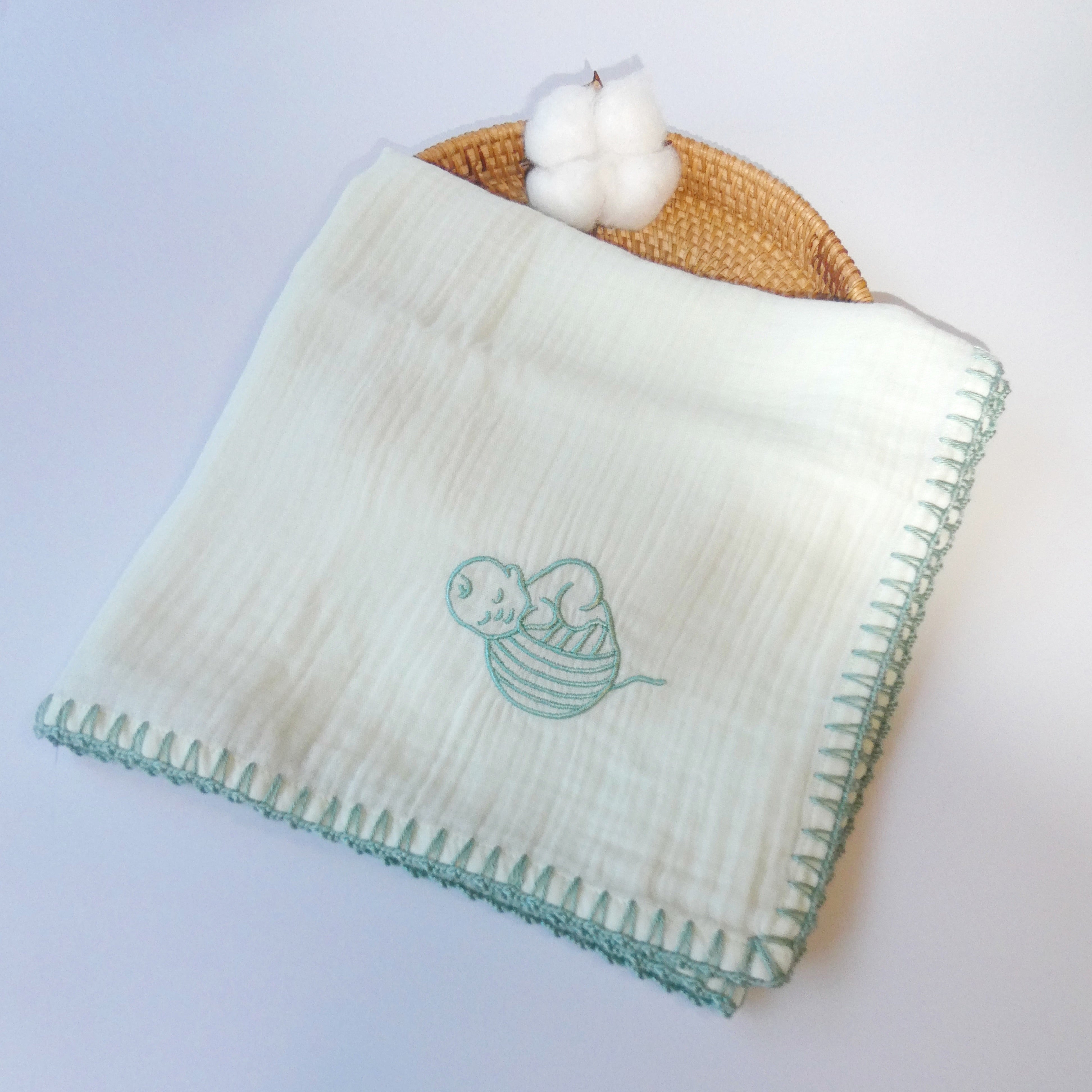 Muslin baby blanket (72×72 cm) – A comforting embrace