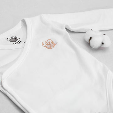 Wickelbody Langarm – Sanfte Linie